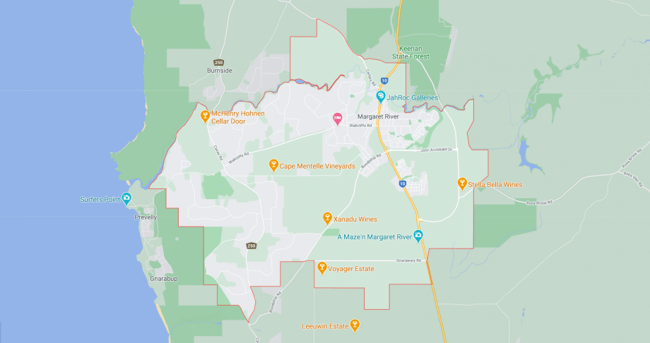 Margaret River Wine Region - Tips On Visiting 10 Margaret River Wine Region Map